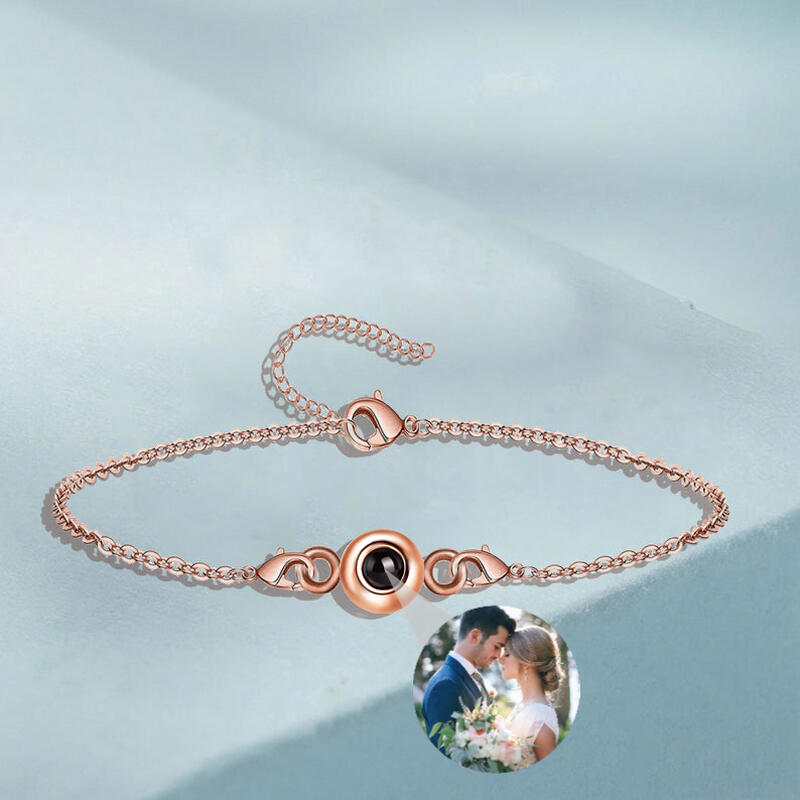 Personalized Minimalist Photo Projection Bracelet Sweet Cool Gift