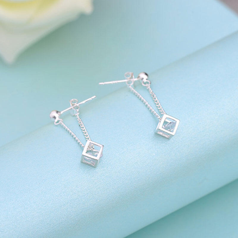 Jeulia Cubic Sterling Silver Earring Drops