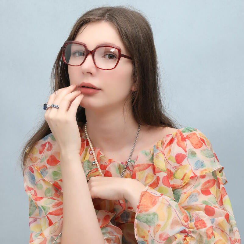 Hein Square Red Glasses