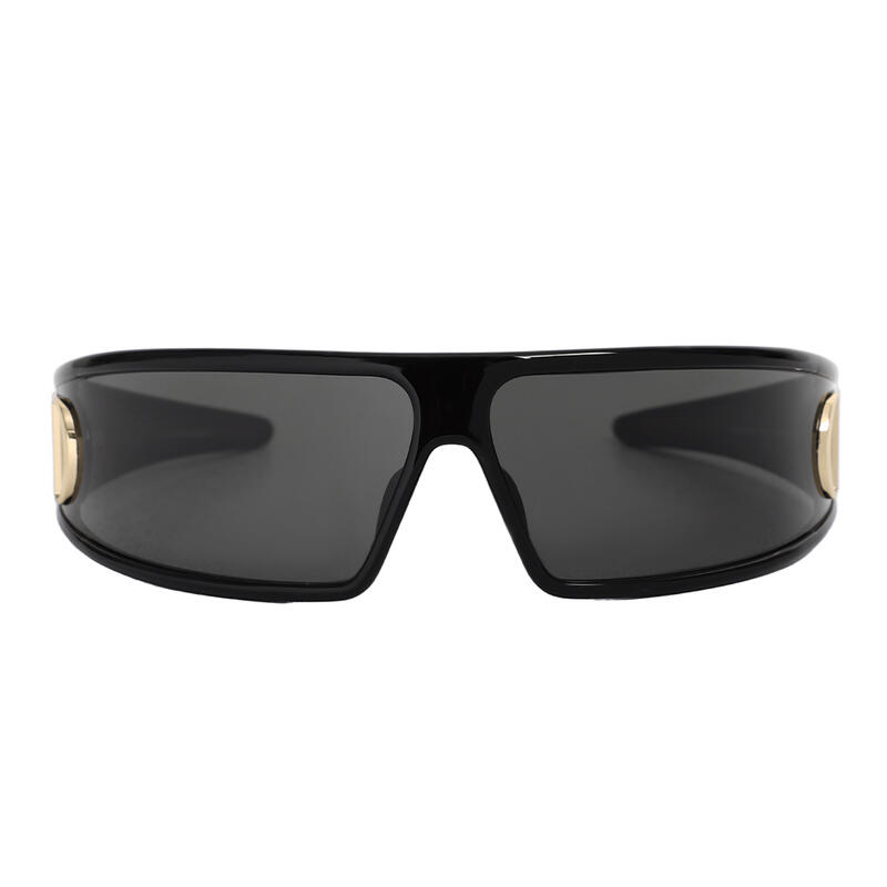 Eveline Rechteckige Schwarze Sonnenbrolle