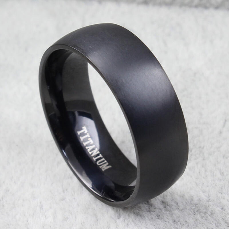 Jeulia Black Titanium Steel Men's Band