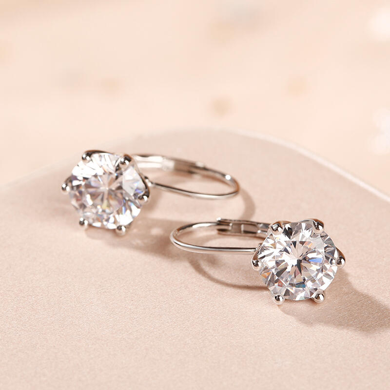 Jeulia Klassisch Rundschliff Sterling Silber Ohrringe