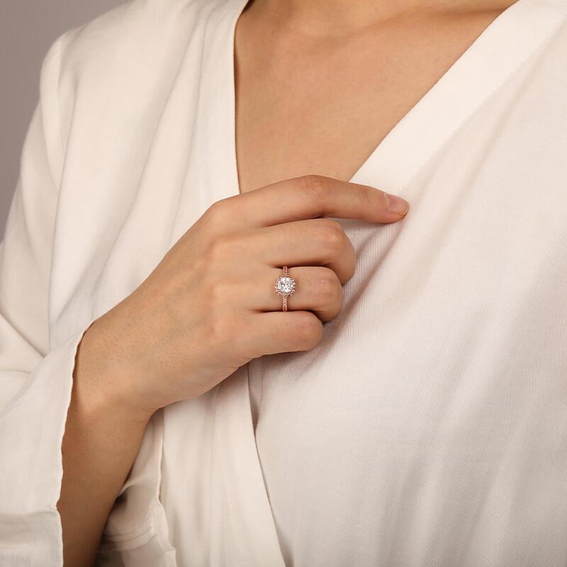 "We Are The Stars" Cushion Cut Halo Engagement Ring