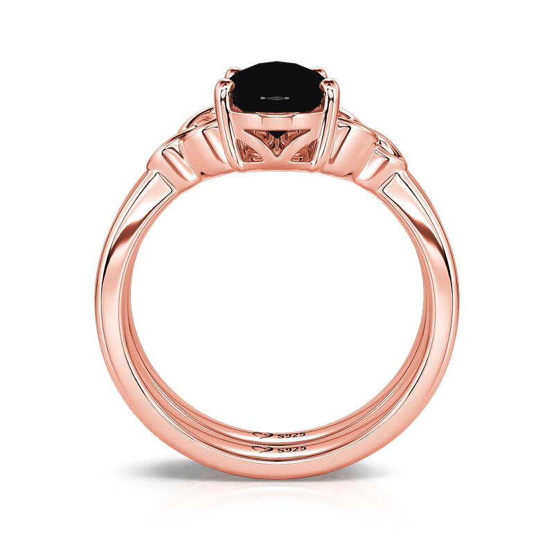 Jeulia ヴィンテージ シルバー リング セット