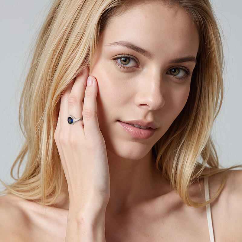 "Last Forever" Elongated Cushion Halo Engagement Ring