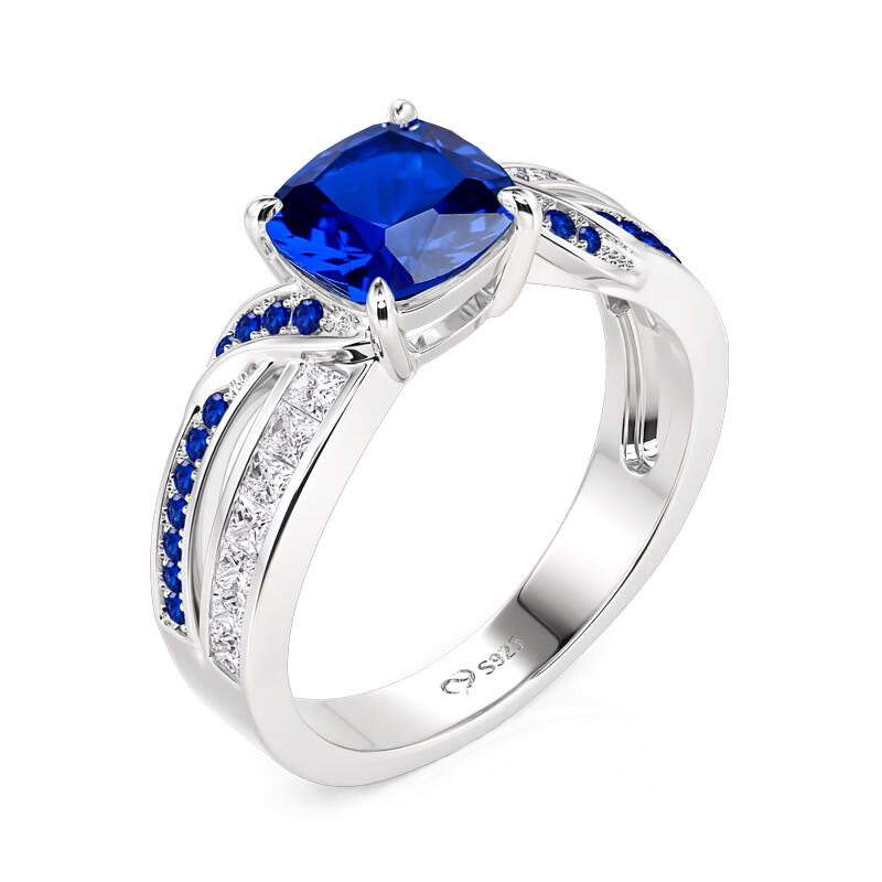 Jeulia Anillo Eternidad Clásico Trenzado con Piedra de Nacimiento Personalizado