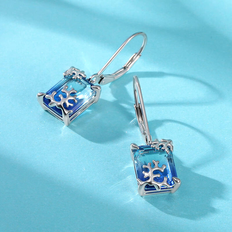Jeulia "Coral Reefs" Emerald Cut Sterling Silver Jewelry Set