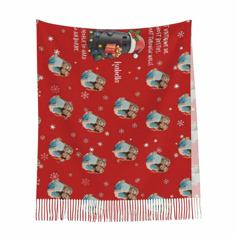 Gepersonaliseerde sjaal met naam en foto Kerstcadeaus voor je beste vriend