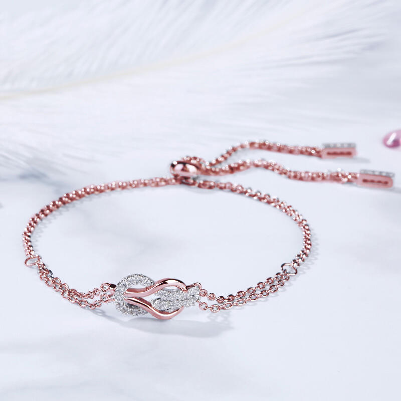 Jeulia Amor Infinito Conjunto de Joyas de Plata Esterlina