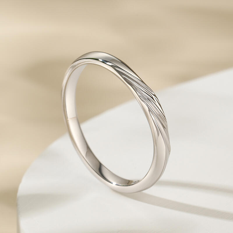 Jeulia Anillo de Hombre Elegante de Plata de Ley