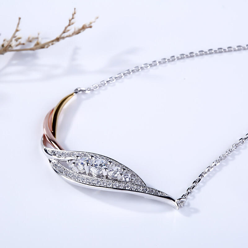 Jeulia Fancy Tri-Tone Necklace