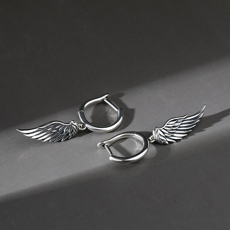 Jeulia "Fly With Me" Wing Sterling Silver Earrings