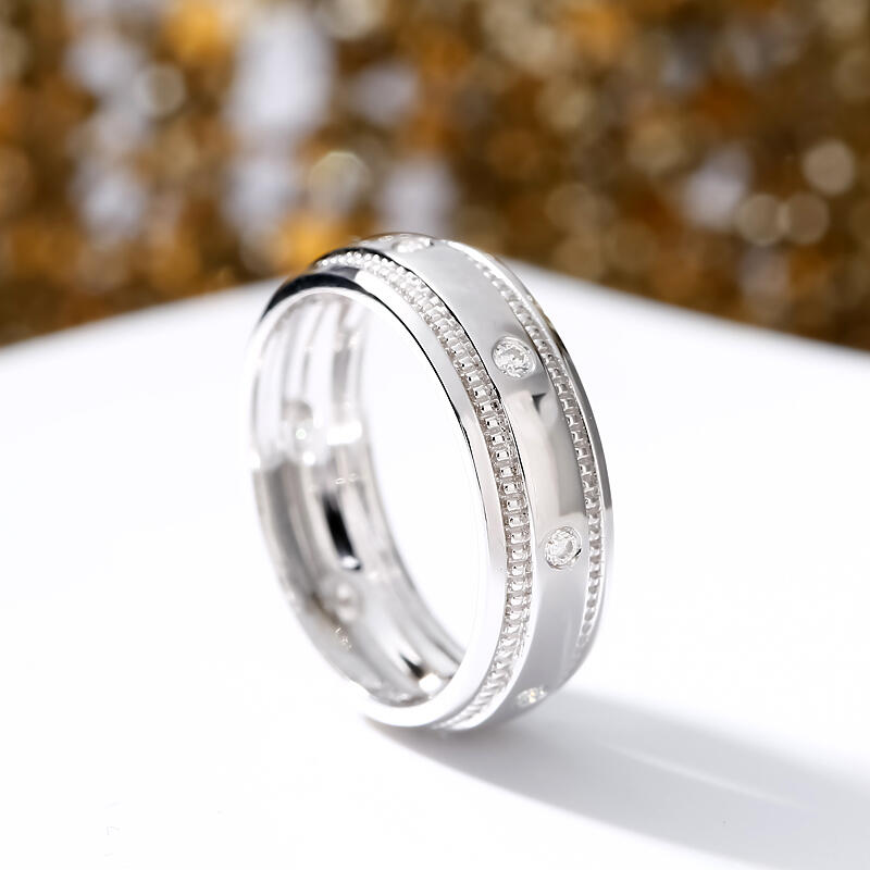Jeulia Anillo 10K/14K/18K Oro Para Hombre En Oro