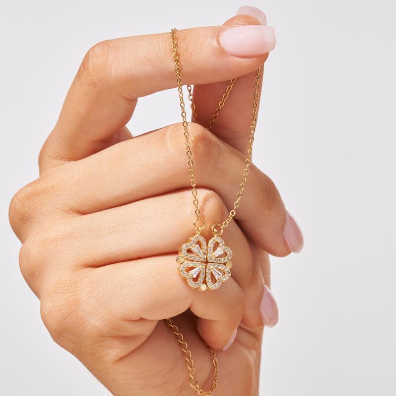 K18クローバー&ハート2wayゴールドネックレス　40cm 161H2504 K18クローバー&ハート2wayゴールドネックレス 40cm 161H2504 K18