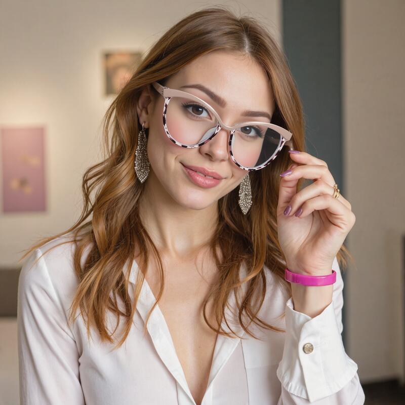 Occhiali da Vista Bing Cat Eye Grigio 