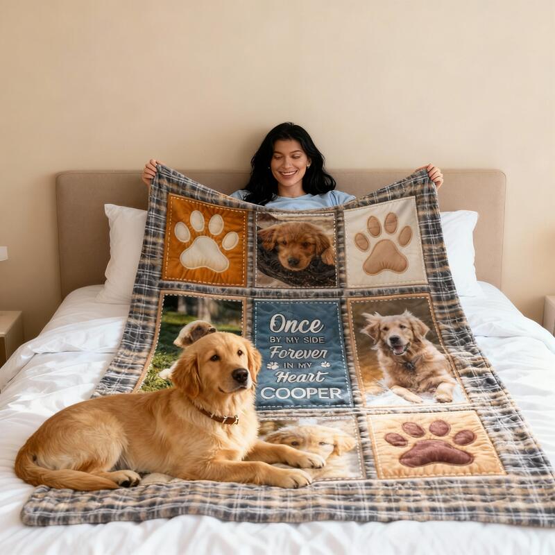 Manta con foto personalizada, regalo cálido para amantes de las mascotas