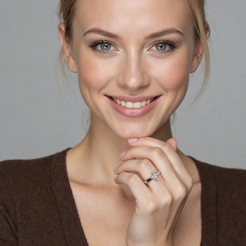 "Always Love You" 1ct Marquise Cut Solitaire Engagement Ring