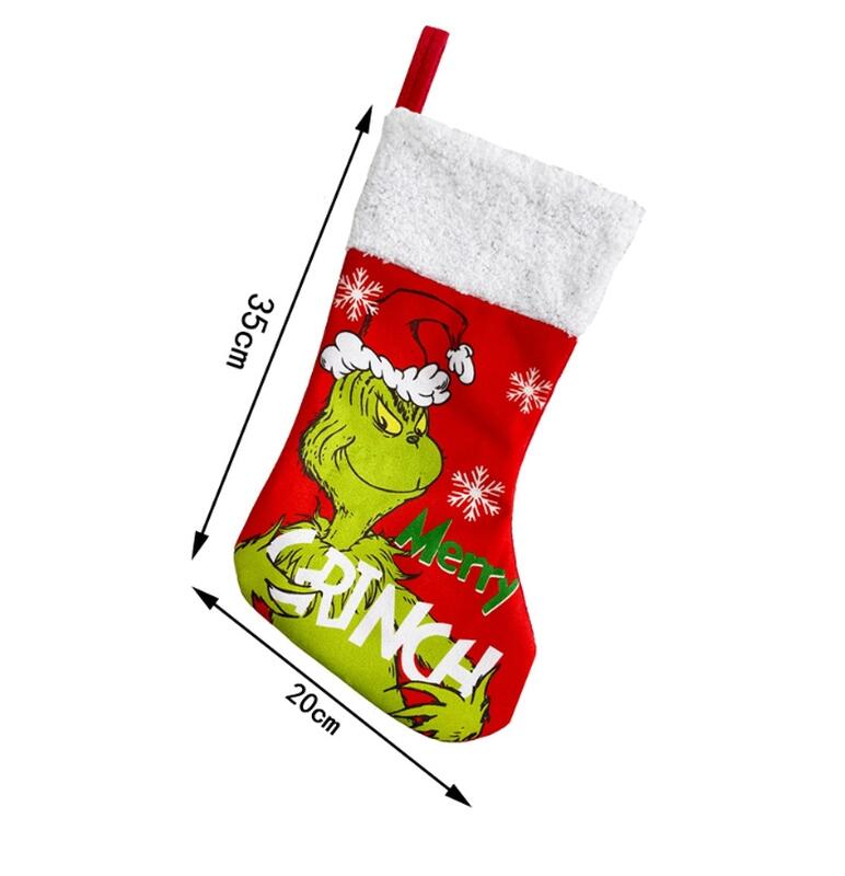 Personalisierte grüne Monster-Weihnachtsstrümpfe individuell mit Namen bestickt lustige Geschenke für die Familie