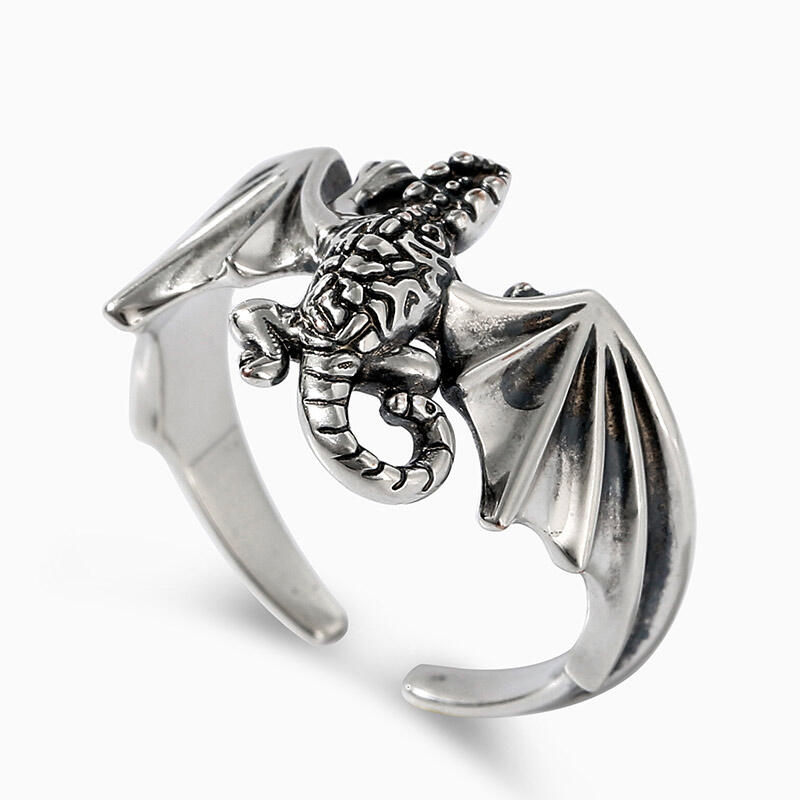 Jeulia "Flight Bat" Sterling Silver Open Ring