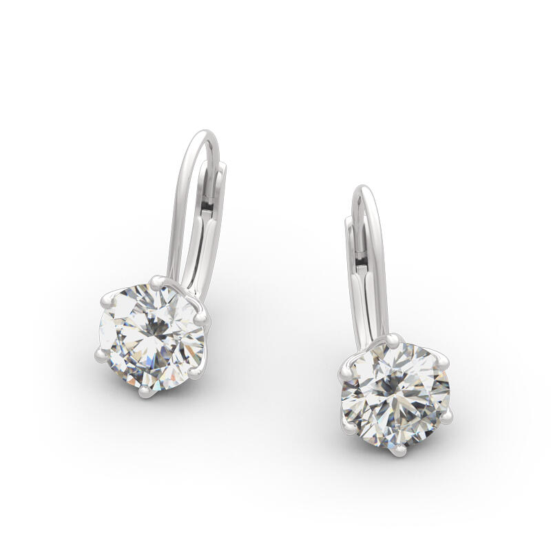 Jeulia Klassisch Rundschliff Sterling Silber Ohrringe