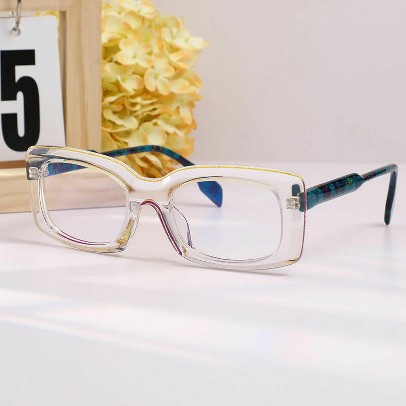 Daniela Square Blue Glasses