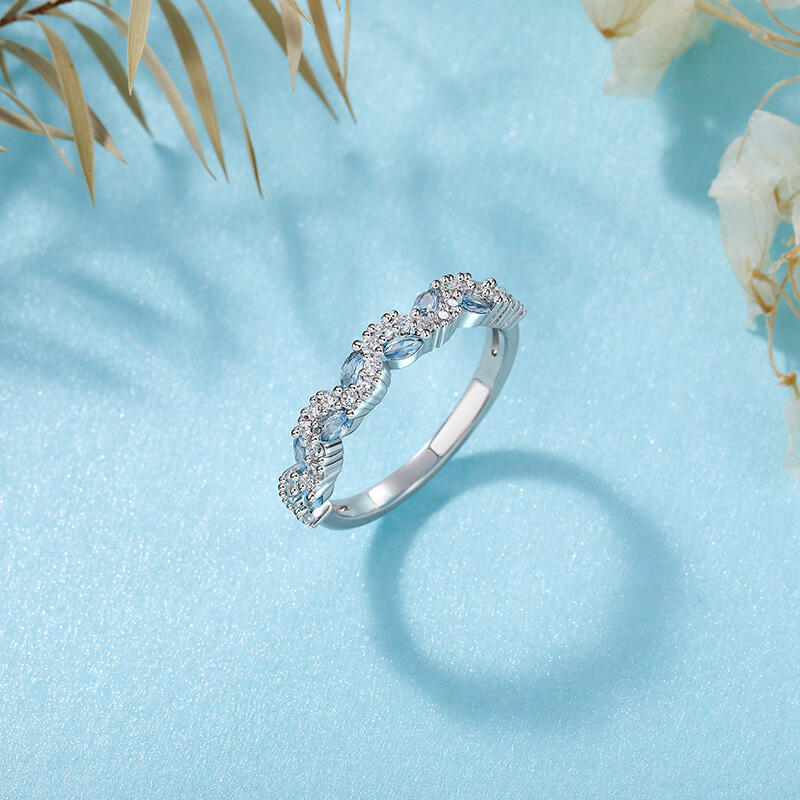 Jeulia Stapelbare Aangepaste Marquise Eeuwigheidsring voor Dames