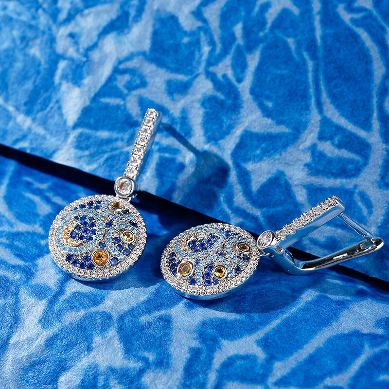 Jeulia "Pure Night" The Starry Night Inspired Sterling Silver Jewelry Set