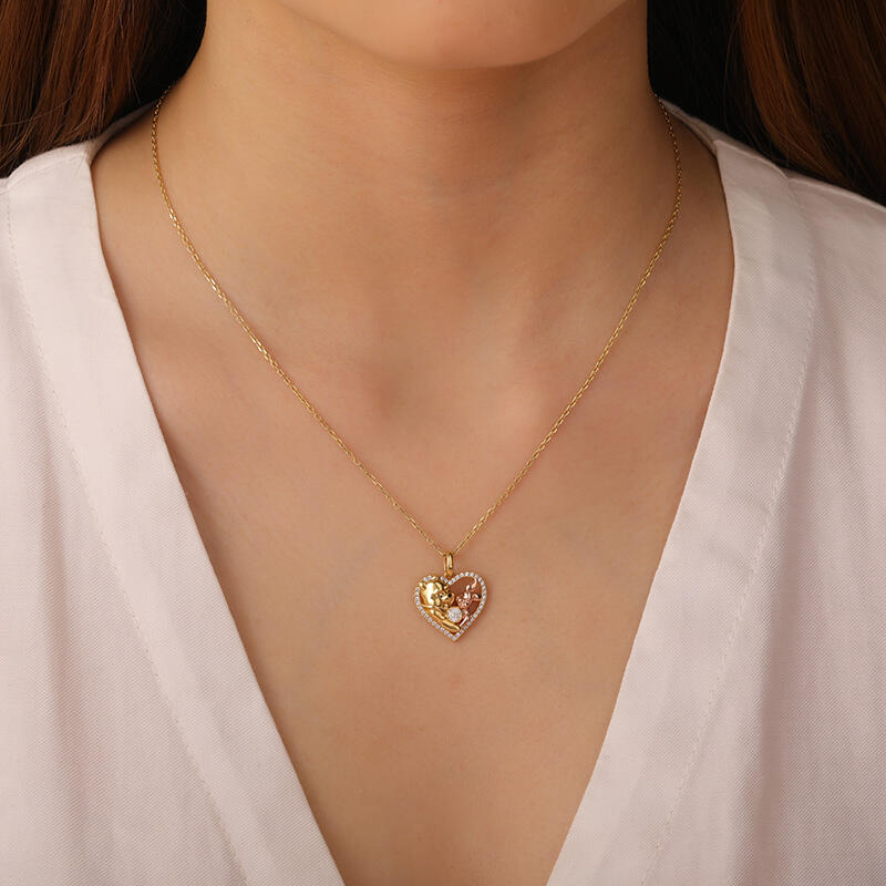 Jeulia Fine Custom Bear Pals Birthstone Necklace