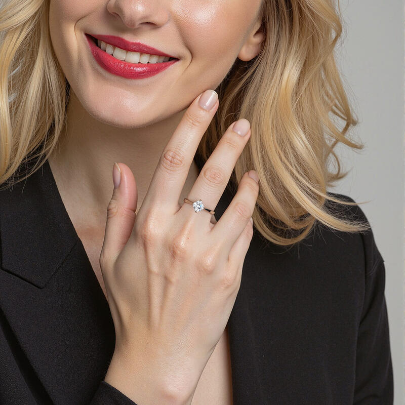 "I Promise To Be With You Forever" 1ct Asscher Cut Solitaire Engagement Ring