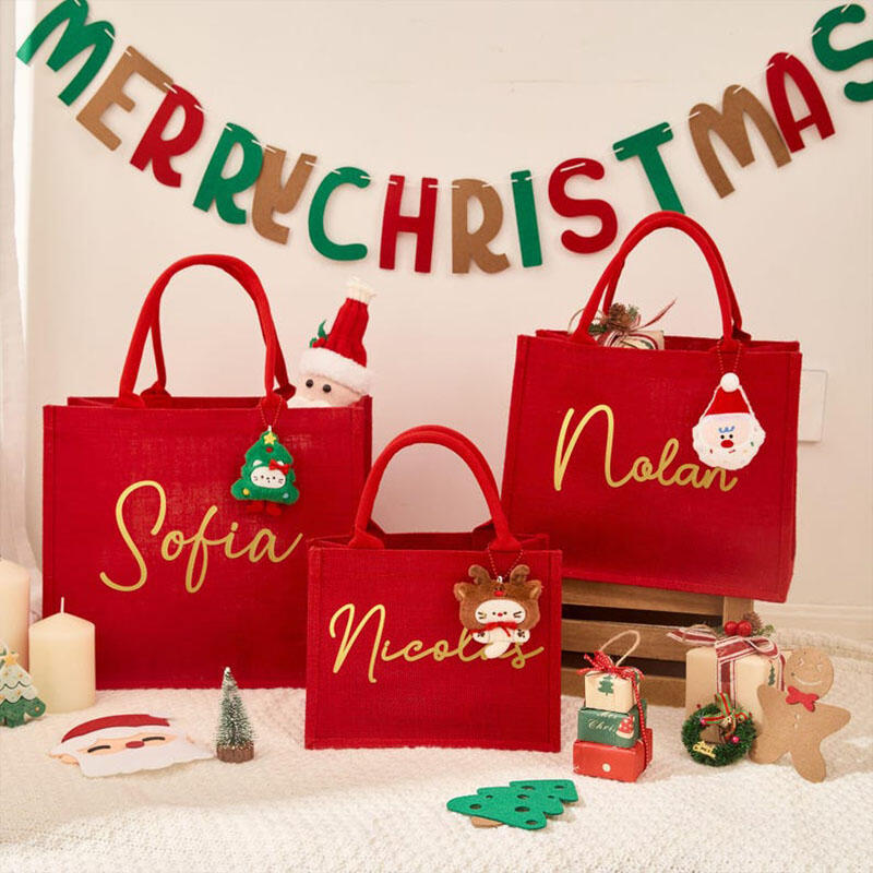 Personalisierte Weihnachtsgeschenktüte mit Namen und niedlichen Accessoires Wunderschönes Geschenk für die Freundin