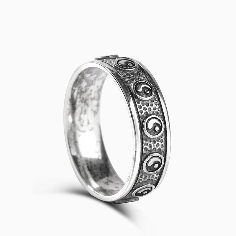 Jeulia "Tai Chi & Balance Meditation" Sterling Silver Band