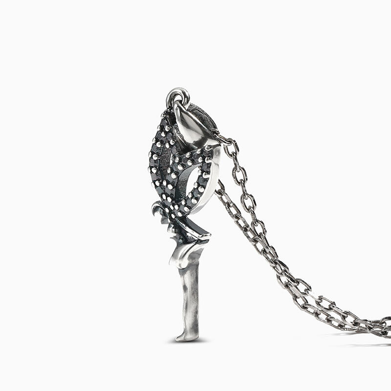 Jeulia "Flower Fairy" Sterling Silver Necklace