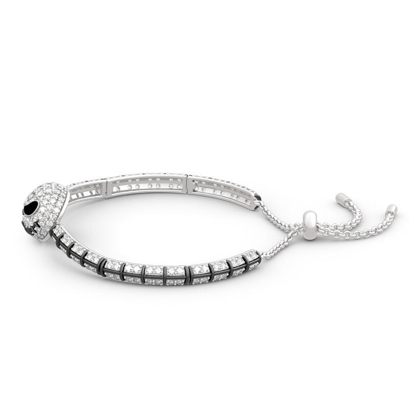 Jeulia Pesadilla Antes De Navidad Pulsera De plata Esterlina