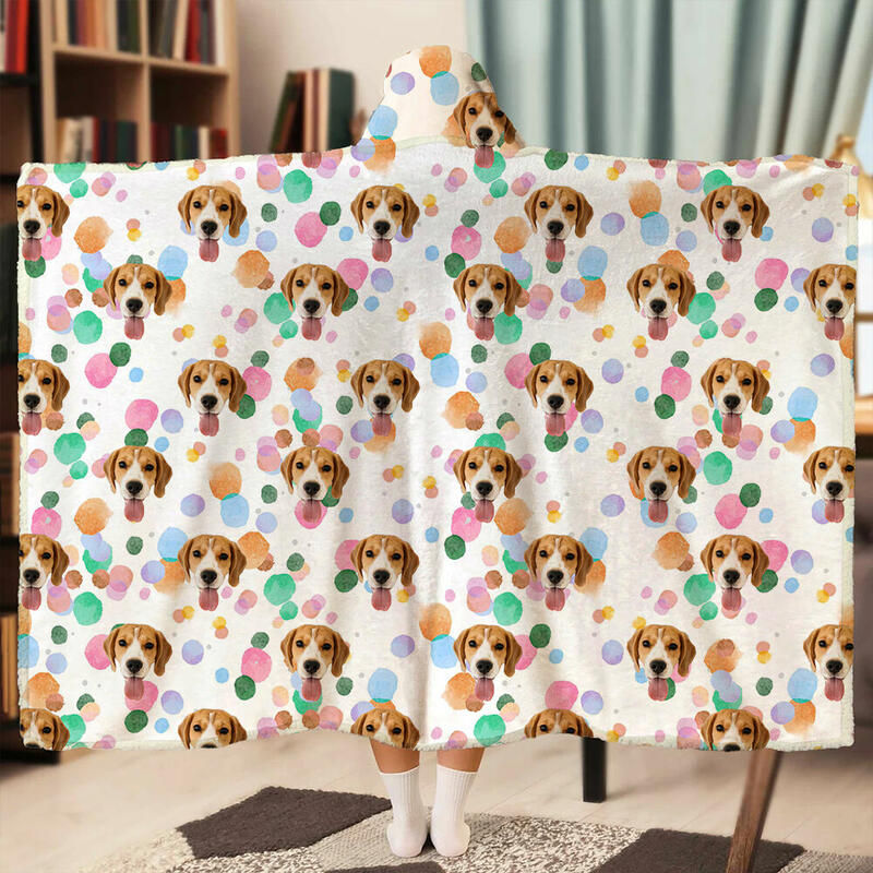 犬 猫 ペット 写真 顔写真 着る毛布 ルームウェア ブランケット オーダーメイド