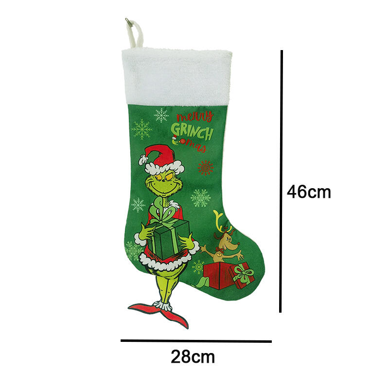 Personalized Green Monster Christmas Stockings Custom Embroidered with Your Name Fun Gifts for Friends