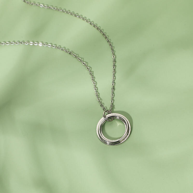 サークル メッセージ 刻印 ネックレス