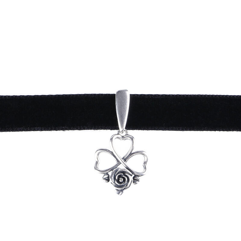 Jeulia フラワー&ハート チョーカー