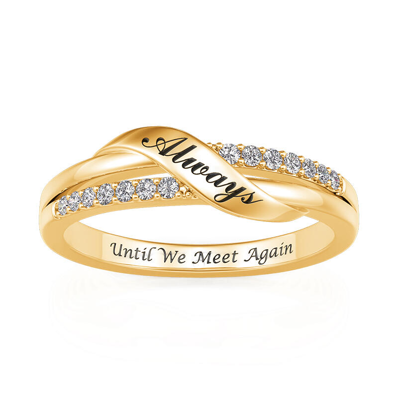 Jeulia Argolla de Boda Elegante para Mujer con Grabado de Nudo