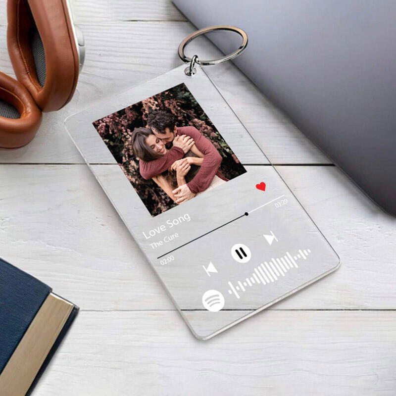 Spotifyコード 写真入れ キーホルダー アクリル