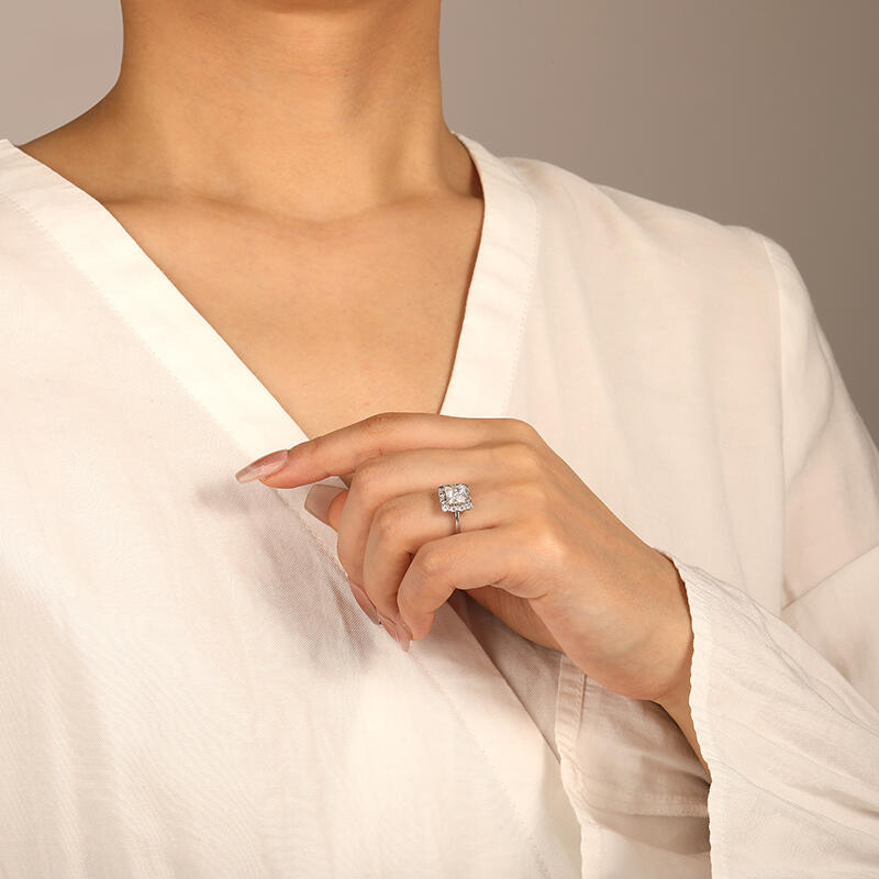 "All About You" Radiant Cut Halo Engagement Ring