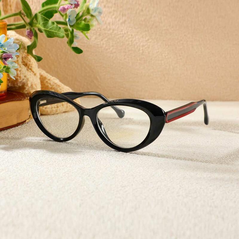 Occhiali da Vista Vogt Cat Eye Nero 