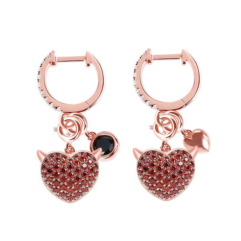 Jeulia Devil with Kind Heart Earrings