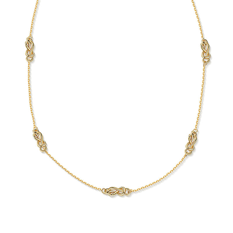 Jeulia Collar Delgado de Plata de Ley con Diseño de Infinito