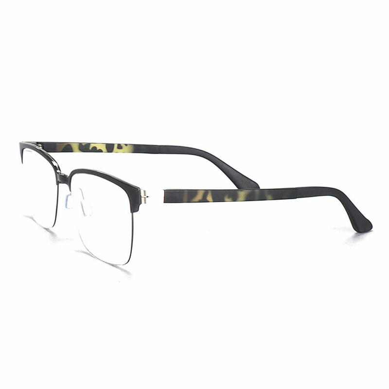 Benn Square Black Silver Glasses