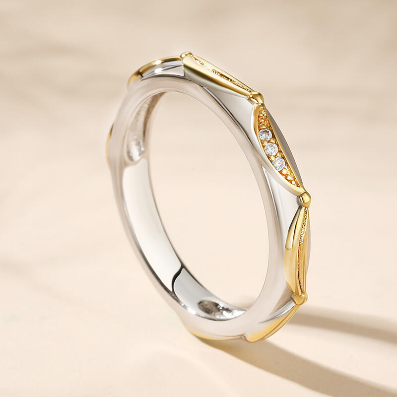 Jeulia Anillos de Boda para Mujeres Simples con Diseño de Falda de Princesa en Plata Esterlina