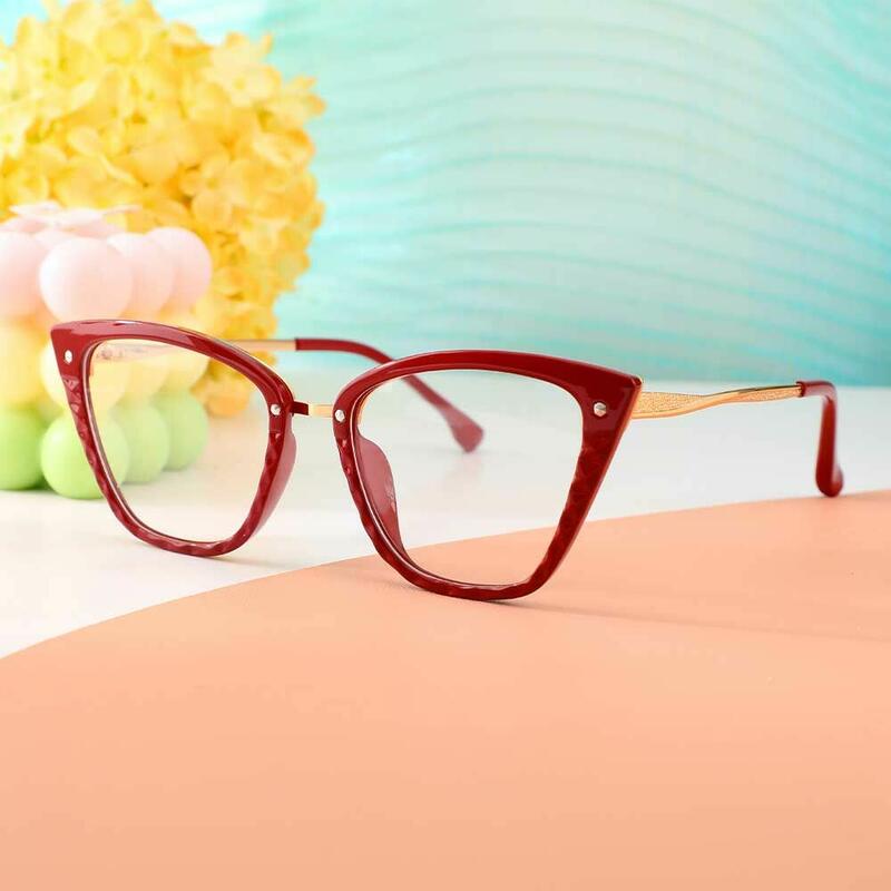 Occhiali da Vista Daphne Cat Eye Rosso