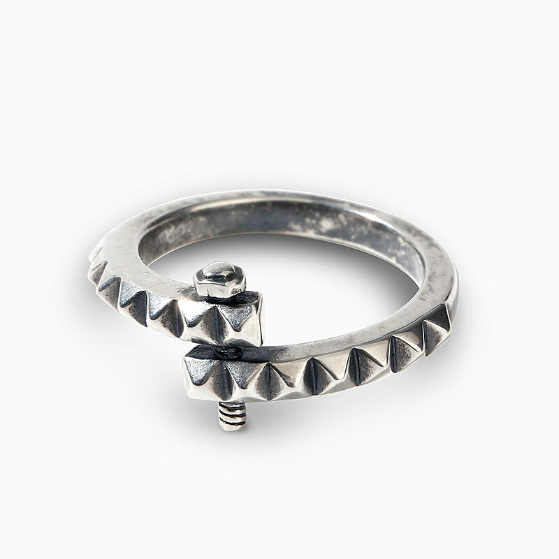 Jeulia "Screw Design" Sterling Silver Ring