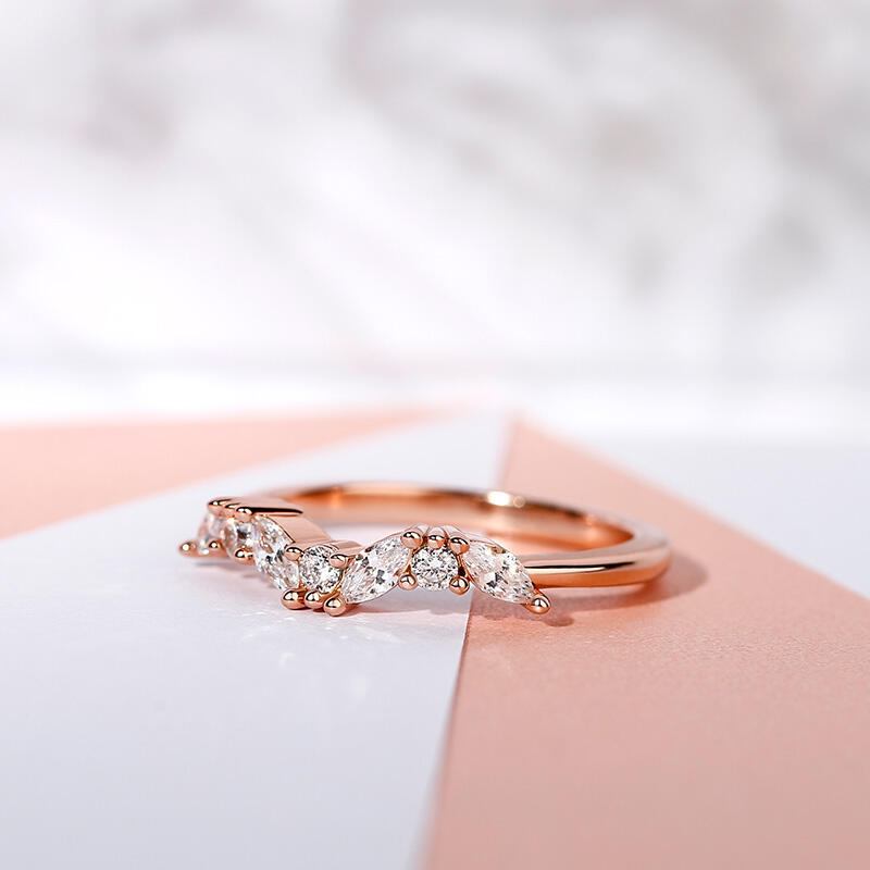 Jeulia Churumbela 10K/14K/18K oro clásico a en forma de flor