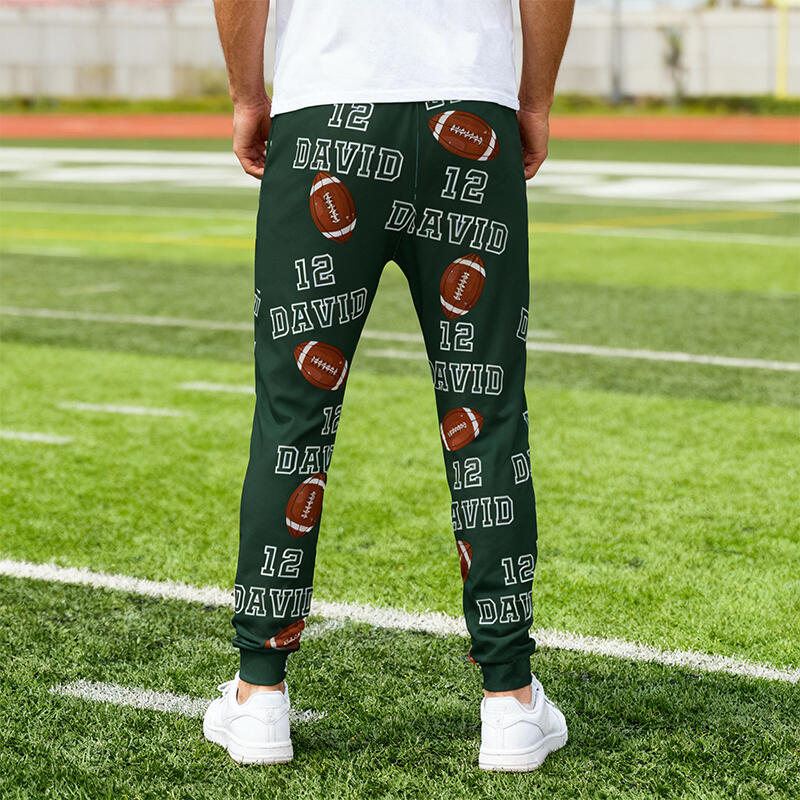 Personalisierte Unisex-Jogginghose mit individuellem Namen und Nummer Rugby-Design Geschenk für Sportliebhaber