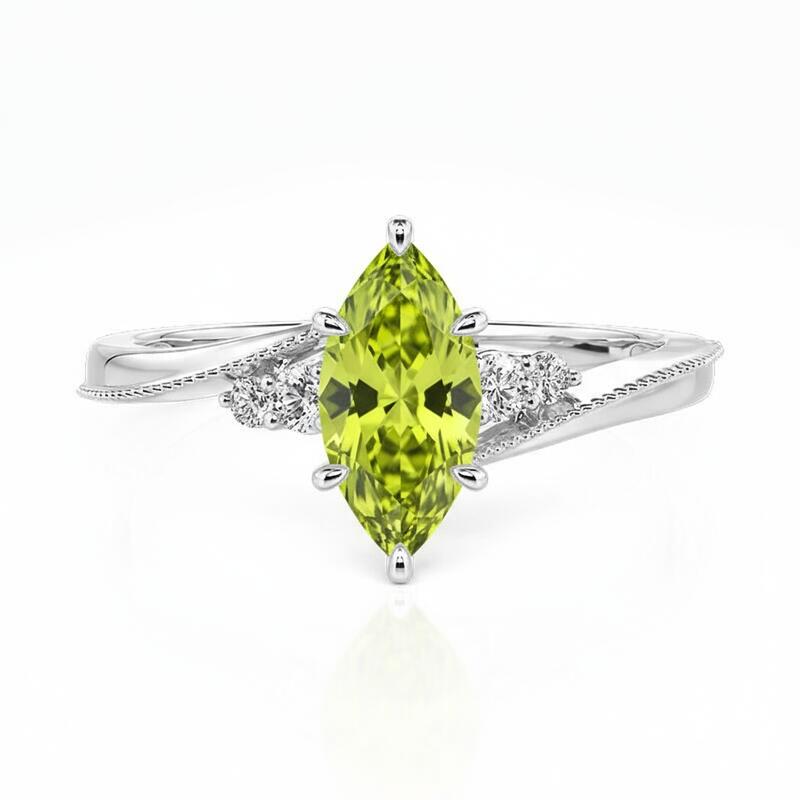 Jeulia Custom Marquise Cut Engagement Ring With Birthstone